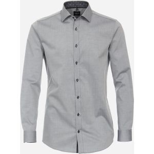 VENTI body fit overhemd, twill, grijs