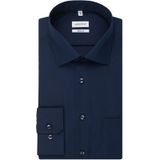 Overhemden - Donkerblauw - 100% Katoen - Regular Fit