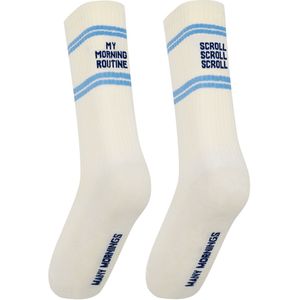 Many Mornings unisex sportsokken, Scroll Routine