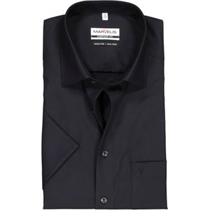 MARVELIS comfort fit overhemd, korte mouw, zwart 48
