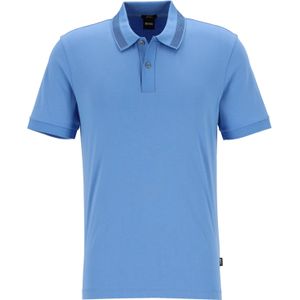BOSS Phillipson slim fit heren polo, pique, kobalt blauw