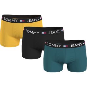 Tommy Hilfiger trunk (3-pack), heren boxers normale lengte, geel, groen, zwart -  Maat: XL