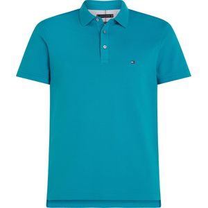 Tommy Hilfiger 1985 Slim Polo, heren poloshirt, zwembadblauw