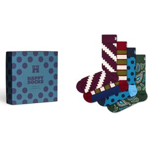 Happy Socks New Vintage Socks Gift Set (4-pack), unisex sokken in cadeauverpakking - Unisex - Maat: 41-46