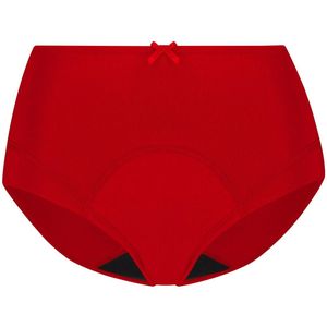 RJ Bodywear Period Undies dames maxi brief medium flow (1-pack), menstruatieslip, donkerrood