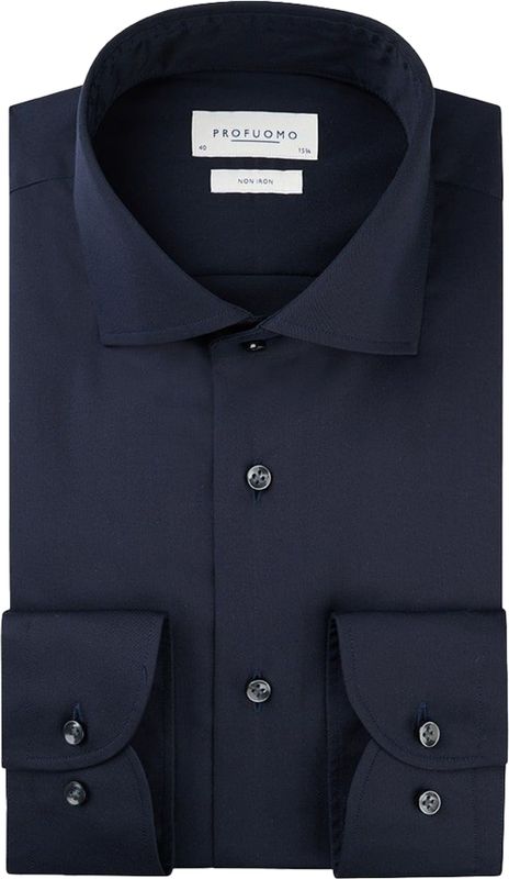 Profuomo - Twill Hemd - Blauw - Extra Lange Mouwen