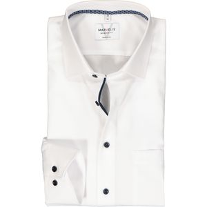 MARVELIS modern fit overhemd, structuur, wit