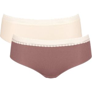 Sloggi - GO Ribbed R Hipster - Slip - Zwart - Katoen - Set van 2