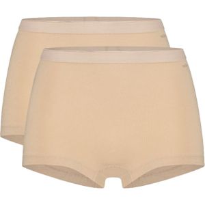 TEN CATE Basics women shorts (2-pack), dames Shorts middelhoge taille, beige -  Maat: XL