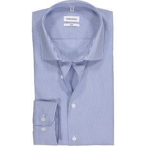 Seidensticker slim fit overhemd, blauw gestreept