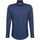 Seidensticker x-slim fit overhemd, twill, blauw 39