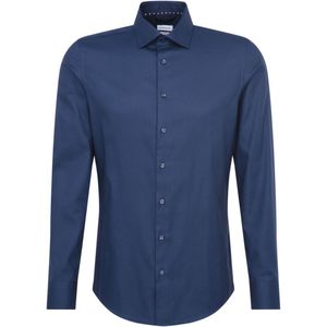 Seidensticker x-slim fit overhemd, twill, blauw 39