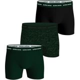 Bjorn Borg - Cotton Stretch Boxershorts 3-pack - Zwart, Donkergroen & Print