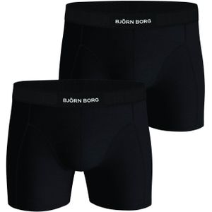 Bjorn Borg Cotton Stretch boxers, heren boxers normale lengte (2-pack), zwart -  Maat: S