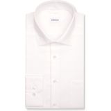 Seidensticker regular fit overhemd, mouwlengte 7, popeline, wit