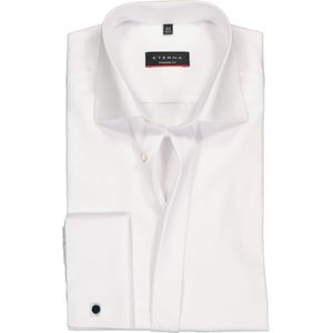 ETERNA modern fit overhemd, dubbele manchet, niet doorschijnend twill heren overhemd, wit 44