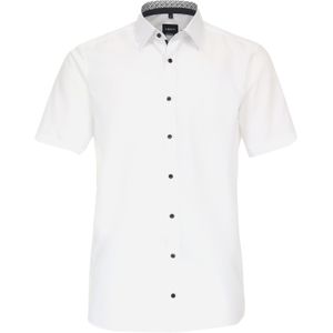 VENTI modern fit overhemd, korte mouw, popeline, wit 48
