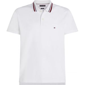 Tommy Hilfiger RWB Collar Regular Polo, heren poloshirt, wit