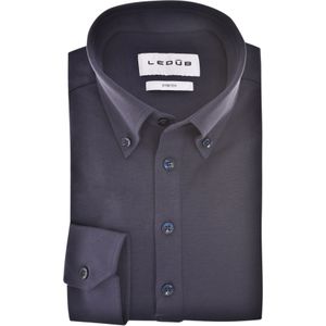 Ledub slim fit polo overhemd, tricot, jersey, donkerblauw