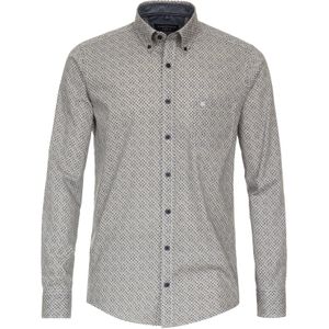 CASA MODA Sport casual fit overhemd, twill, antraciet dessin