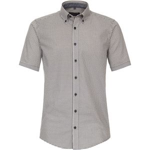 CASA MODA Sport casual fit overhemd, korte mouw, popeline, blauw dessin