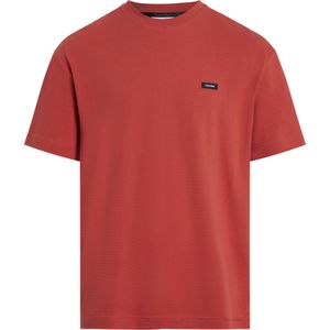 Calvin Klein Cotton Comfort Texture T-shirt, heren T-shirt korte mouw O-hals, rood -  Maat: XXL