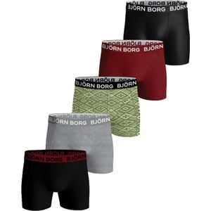 Bjorn Borg Cotton Stretch boxers, heren boxers normale lengte (5-pack), multicolor -  Maat: S