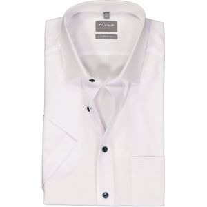 OLYMP comfort fit overhemd, korte mouw, structuur, wit