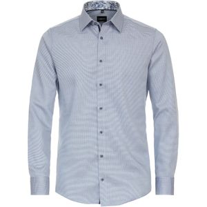 VENTI modern fit overhemd, dobby, blauw 48