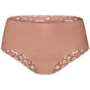TEN CATE Secrets Lace women hipster met kant (1-pack), dames slip lage taille, roze bruin -  Maat: S