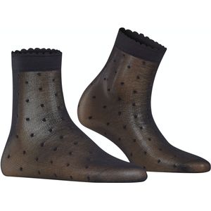 FALKE Dot 15 DEN dames sokjes, zwart (black) -  Maat: 39-42