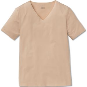 SCHIESSER Laser Cut T-shirt (1-pack), naadloos met diepe V-hals, huidskleur -  Maat: XXL