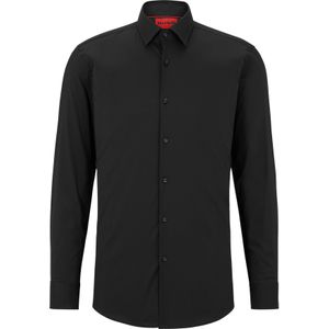 HUGO - Kenno - Slim Fit Overhemd - Zwart - Popeline