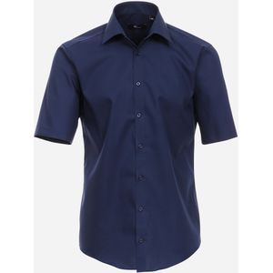 VENTI modern fit overhemd, korte mouw, popeline, blauw 44