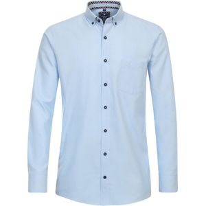 Redmond - Comfort Fit Overhemd - Blauw - Twill - Strijkvriendelijk
