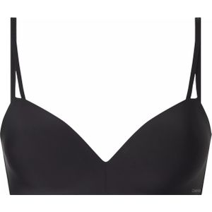 Calvin Klein dames Seductive Comfort wirefree push-up bra, T-shirt BH, zwart -  Maat: 80E