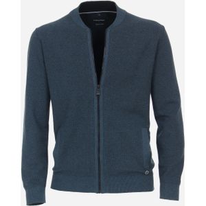 CASA MODA comfort fit vest, blauw melange -  Maat: L