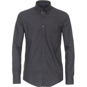 CASA MODA Sport casual fit overhemd, popeline, blauw dessin