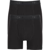 TEN CATE Basics men classic shorts met gulp (2-pack), heren boxers normale lengte, zwart -  Maat: L