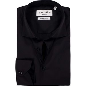 Ledub modern fit overhemd, mouwlengte 72 cm, popeline, zwart