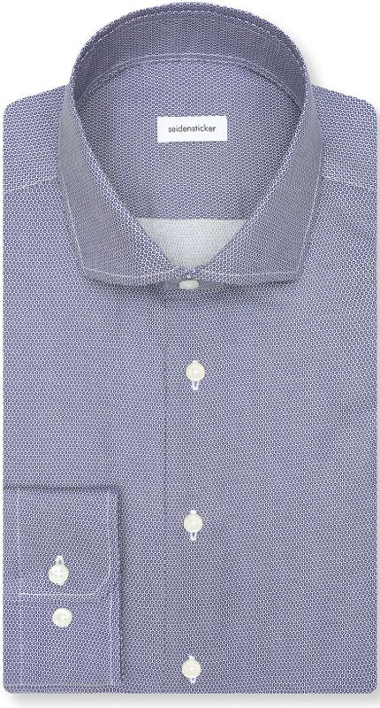 Seidensticker x-slim fit overhemd, popeline, blauw dessin