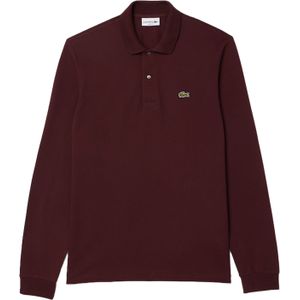 Lacoste Classic Fit polo lange mouw, espresso bruin