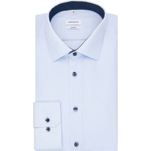 Overhemden - Lichtblauw - Shaped - Extra Lange Mouwen - Kentkraag