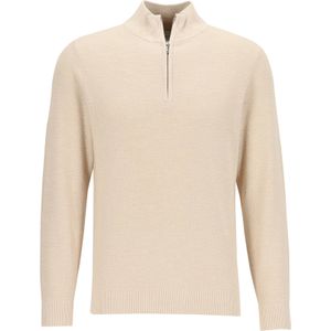 Profuomo Half Zip Pullover Structure Beige