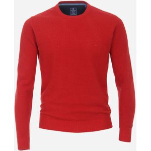 Redmond heren trui katoen, O-hals, rood (middeldik) -  Maat: XL