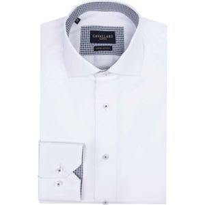 Cavallaro Napoli Renardo slim fit overhemd, twill, wit