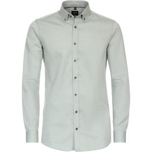 VENTI - Body Fit Overhemd - Groen - Strijkvriendelijk
