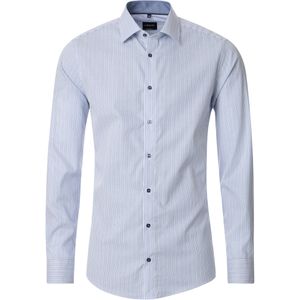 VENTI modern fit overhemd, dobby, blauw gestreept