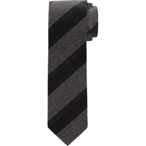 OLYMP extra brede stropdas, zwart gestreept -  Maat: One size