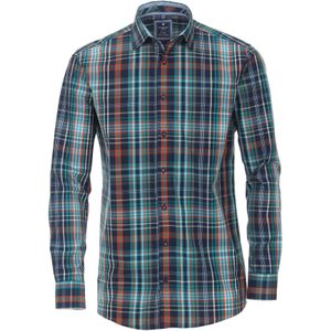 3 voor 99 | Redmond comfort fit overhemd, popeline, blauw geruit 39 - 40